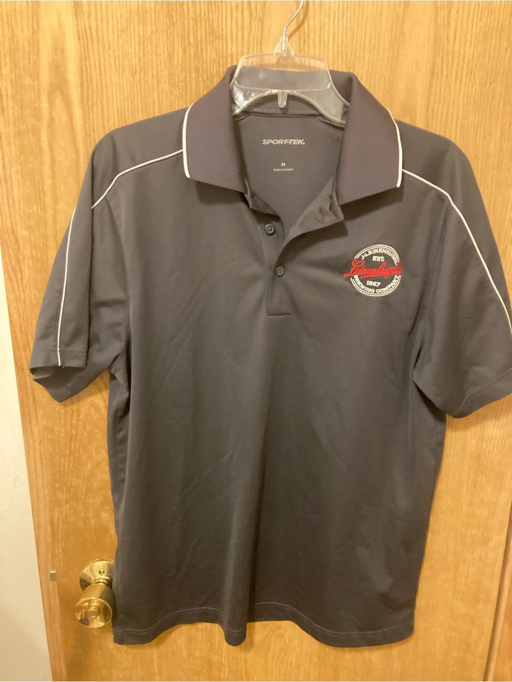 Sport-Tek x Leinenkugel’s Men’s Active Gray Polo with White Piping M